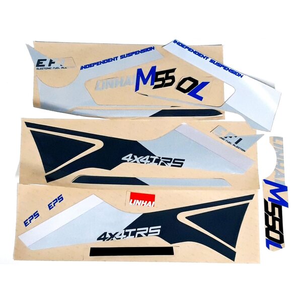 Linhai COMPLETE STICKER SET - LINHAI LOGO ( WHITE PLASTIC) M550L