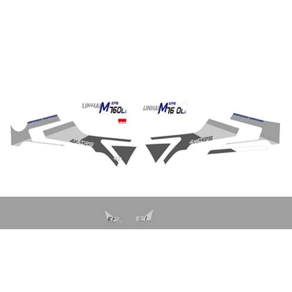 Linhai COMPLETE STICKER SET - LINHAI LOGO (WHITE PLASTIC) M760Li