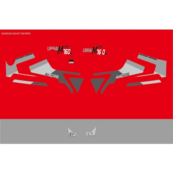 Linhai COMPLETE STICKER SET - LINHAI LOGO (RED PLASTIC) M760Li