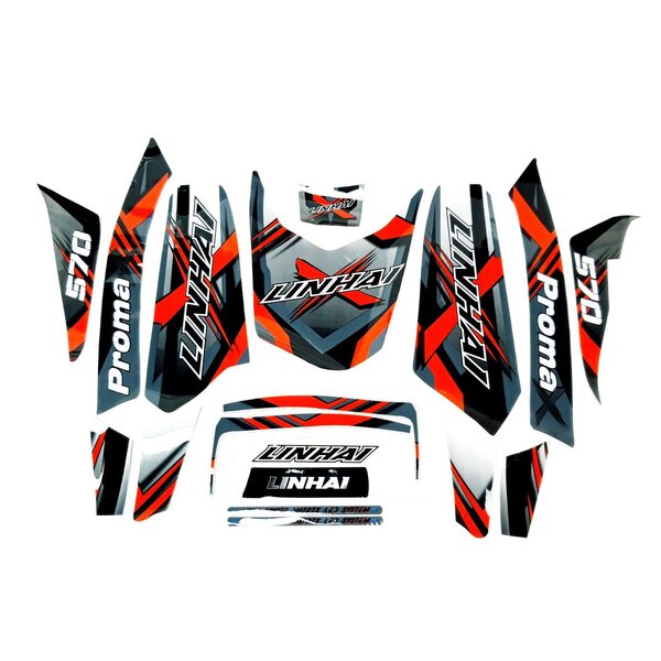 Linhai STICKER SET FOR ATV570 PROMAX OF LINHAI LOGO (BLACK OR RED OR CAMO)