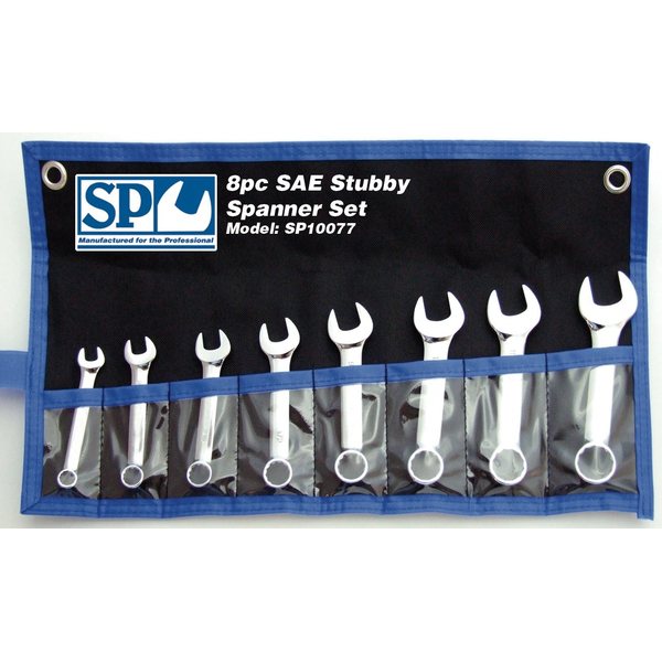 8pc SAE Combination Stubby Spanner Set